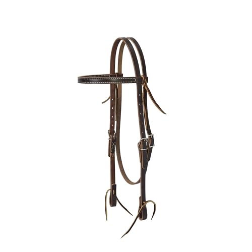 Turquoise Cross Skirting Leather Headstall Dark Oiled Horse Size 45-0150