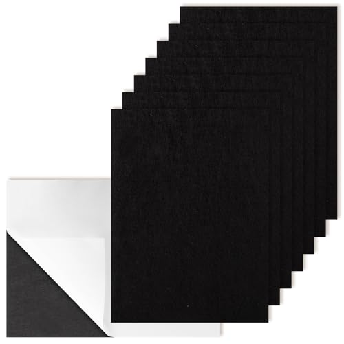 yumcute Patin Feutre Autocollant, 15×11cm | 8 Pièces Patin de Chais, Noir Patins pour Meubles, 5mm D'éPaisseur Protection Pied de Table, Feutrine Autocollante pour Jambes de Meubles