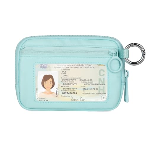 Image of The Iris Wallet Zipper Mini Coin Purse Keychain ID Holder Wallet