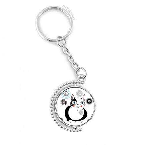 Clé anneau porte-keyholder fat cat rotatif pour ne plus jamais perdre son trousseau