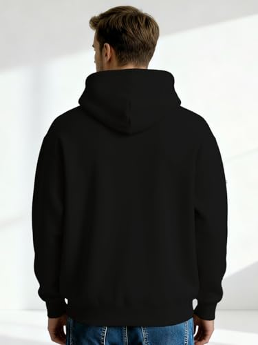 Image of Nobero Heavy Duty Oversized Solid Hoodie for Men | Hoodies for Men | Oversized Fit | Solid Colour | Thick Fleece Fabric | Drawstring Hood