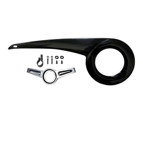 Sprocket guard protector negro con funda protectora universal para cadena de bicicleta 3