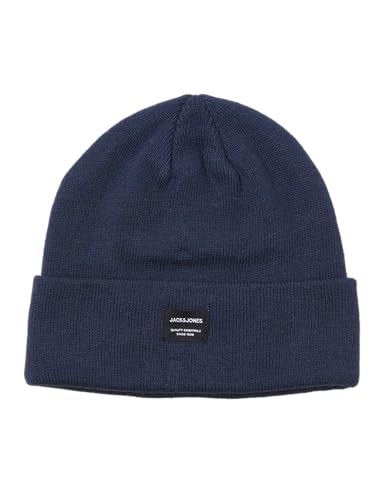 JACK & JONES Herren Jjdna Beanie Noos Strickm tze, Blau (Navy Blazer Navy Blazer), Einheitsgröße EU