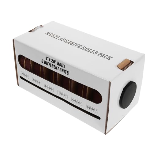 MUCKLILY Emery Sandpaper Roll Drywall Sanding Tape Hand-tearable Fine Grit Boxed Sandpaper for Palm Sander