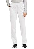 Scrubs for Women Workwear Revolution, Drawstring Cargo Pants Soft Stretch WW105, L, White