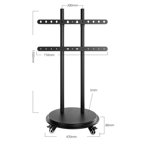 Soporte móvil universal para TV de piso 42-90 pulgadas miniatura 2