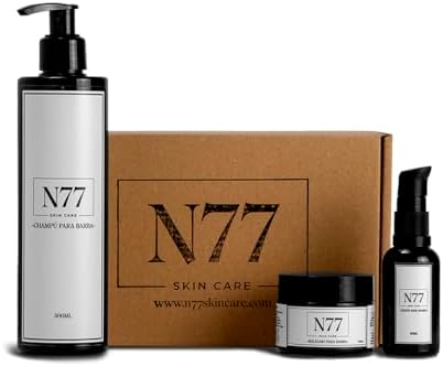 N77, el set esencial para tu barba. Champú, aceite y bálsamo, ofr...