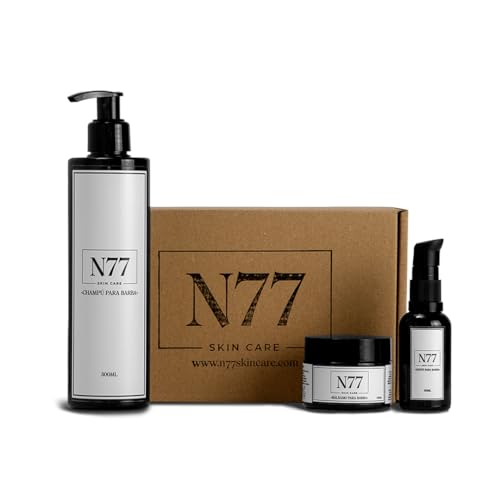 N77, el set esencial para tu barba. Champú, aceite y bálsamo, ofr...