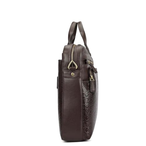 Image of Da Milano LeatherLaptop Bag for Men & Women | Laptop Messenger Bag | Fits Up To 16 inch Laptop | Ideal for Office Purpose (6285L-D)