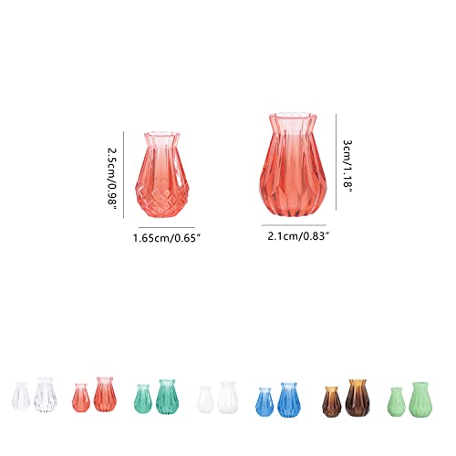 Dolls & Accessories,1:12 Scale Dollhouse Kit,Miniature Dollhouse Furniture Accessories,Diy Miniature Dollhouse Glass Green Vase Model,Pack Of 2,S7 #TOP1