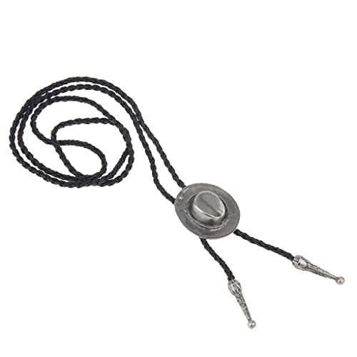Image of GelConnie Bolo Ties for Men Women Western Cowboy Tie Mens Western Necklace Leather Necktie Gold Bolero Tie Cowboy Necklace