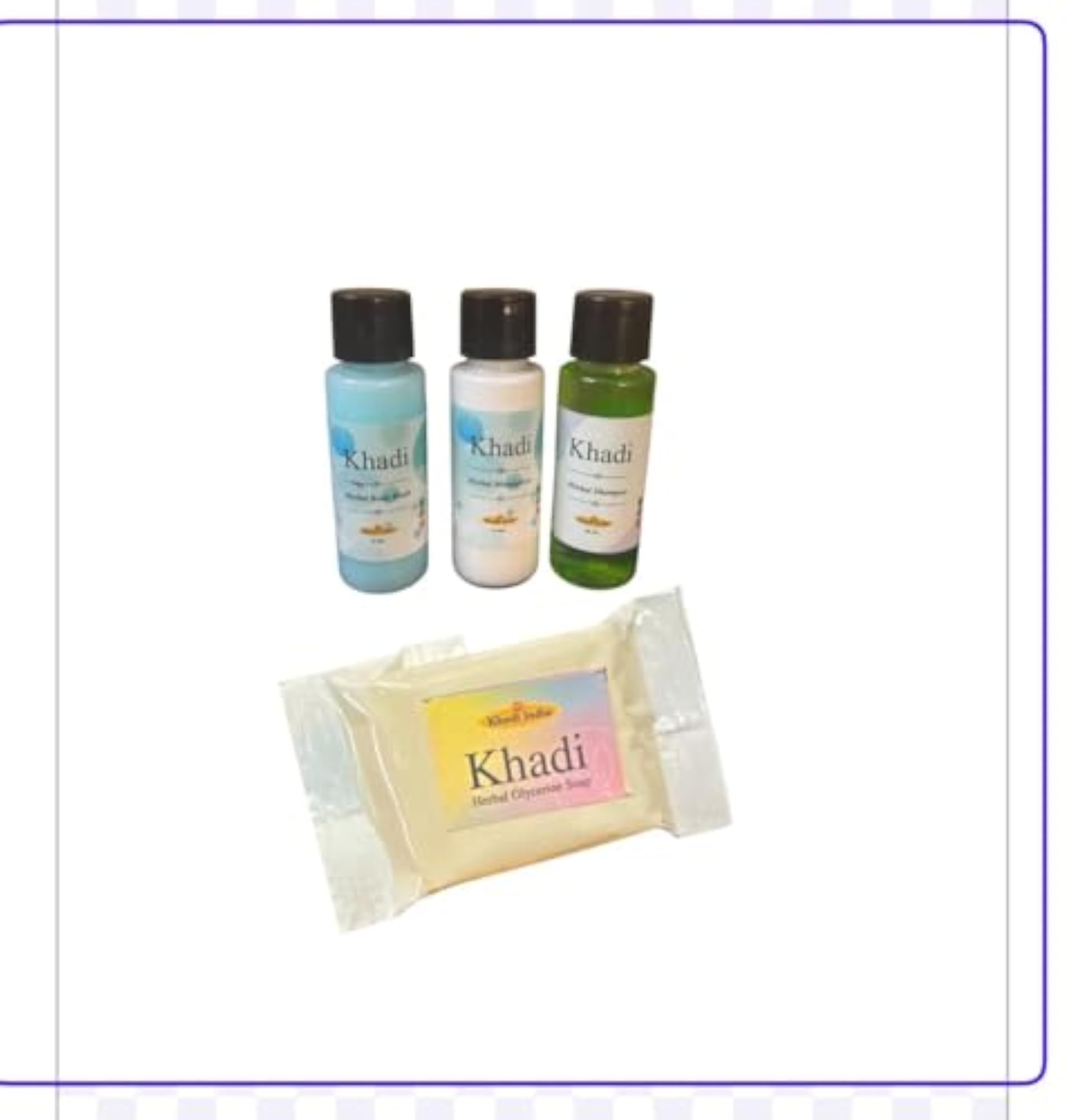 Khadi Hotel Toiletries Kit 30 ml (Pack of 50)