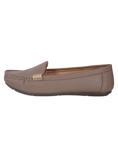 Image of Pluxh Women Ballet Flats | Slip-On Casual & Formal Shoes | Elegant Metal Accent Design, Soft Cushioned Insole with Flexible Anti-Slip Sole | Office Wear, Daily Use & Travel Footwear