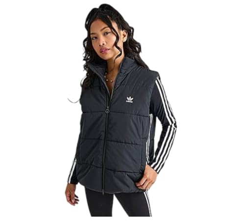 Gilet bouffant Adidas Originals femme noir taille L, doudoune sans manches IP1325