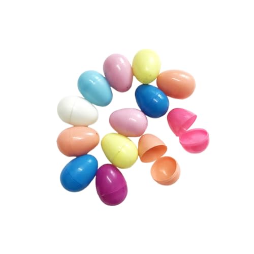 Milisten 24 piezas Huevos de Pascua de Colores para Pintar Juguetes DIY para Huevos Plásticos Huecos para Manualidades y Decoración Colores Aleatorios Color Aleatorio Color Aleatorio