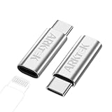 ARKTEK ライトニング 変換 → USB-C アダプタ ライトニング (メス) から USB タイプC 変換 アダプタ 充電可能 PD 急速充電 480Mbps高速でデータ転送 iPhone 17 16シリーズ Galaxy S25 S24 Note 20 Xperia One Pixel 9 iPad Pro Air 2025 他対応 イヤホン対応不可
