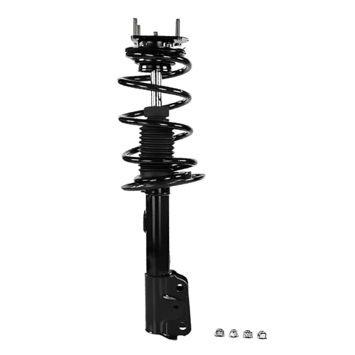 Image of Detroit Axle - AWD Front End Kit for 2011 2012 2013 Ford Explorer, 2 Lower Control Arms with Ball Joints 2 Struts with Coil Spring 2 Sway Bar End Links Replacement Suspension