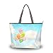 LENNEL Bolsos de hombro Bolso de mano Bolso informal Cielo Juguete Globo Nubes Mujeres Bolsa de compras Chica
