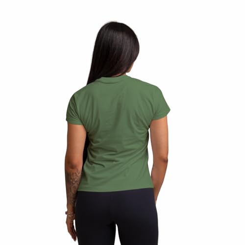 Camiseta Algodão Solid Muvin - Feminino - Mais Conforto - Academia – Camiseta Manga Curta - Treino F