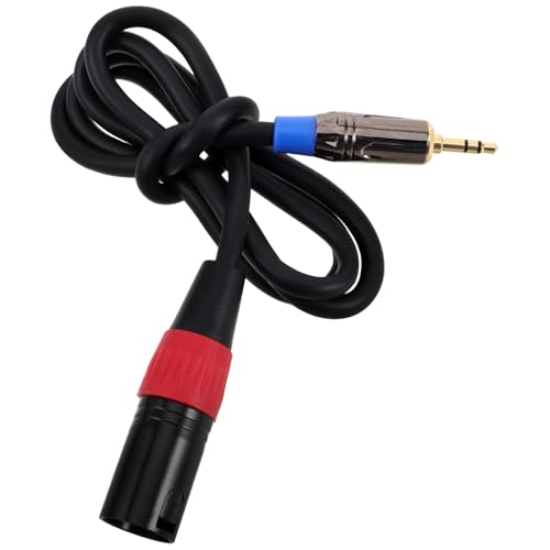 GOOHOCHY Cable Adaptador de Audio Estéreo Xlr Macho a Jack 3.5 Mm Chapado en Oro, 1 Metro, Compatible con Micrófonos, Auriculares E Instrumentos Musicales para Sonido Directo y Grabación