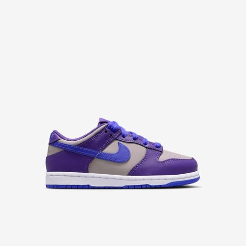 Nike Dunk Low Little Kids' Shoes (College Grey/Wild Grape/White/Persian Violet)3