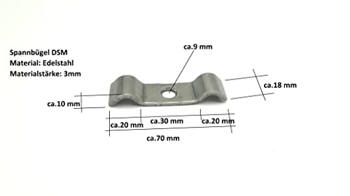 Klemme Spannbügel Element Mattenbefestigung Doppelstabmattenzaun Halter Befestigung 10x Edelstahl A2