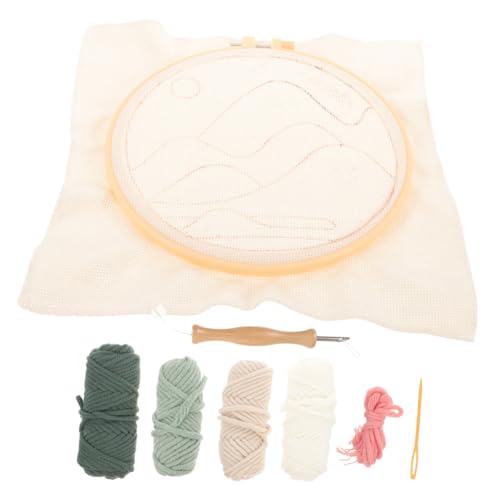 HOMSFOU Punch Needle Embroidery Kit for Adults Beginners Punch Needle Set DIY Craft Supplies for Easy Portable Crafts Making