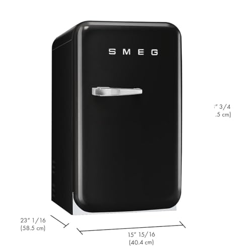 SMEG FAB5URBL3 FAB 5 16" Compact Fridge, Mini, Black on Fridge.com