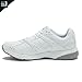 Avia Avi-Union II Non Slip Shoes for Women - Lace Up Comfort Women's Work or Walking Sneakers - White/Chrome Silver, 10.5 Medium