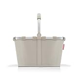 reisenthel carrybag Herringbone Sand – Stabiler Einkaufskorb mit viel Stauraum und praktischer Innentasche – Elegantes und wasserabweisendes Design