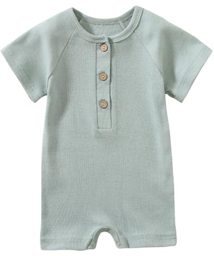 Ohrwurm Baby Boy Girl Knit Cotton Romper Summer Jumpsuits Ribbed Short Sleeve Bodysuit One Piece Outfits