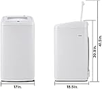 COMFEE' laveuse portable, 1.0 Cu.Ft (IEC) Lave-linge compact avec LED Affichage, cycles de lavage entièrement atomatiques, 2 Rouleaux intégrés, Space Sauvetage, Blanchisserie idéale pour RV, Dorm, Appartement, Blanc Ivoire