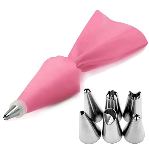 TVIVID 8/12/26 pz/set di sacchetti di pasticceria in silicone punte da cucina torta glassa tubazioni crema strumenti per decorare torte riutilizzabili sacchetti da pasticceria