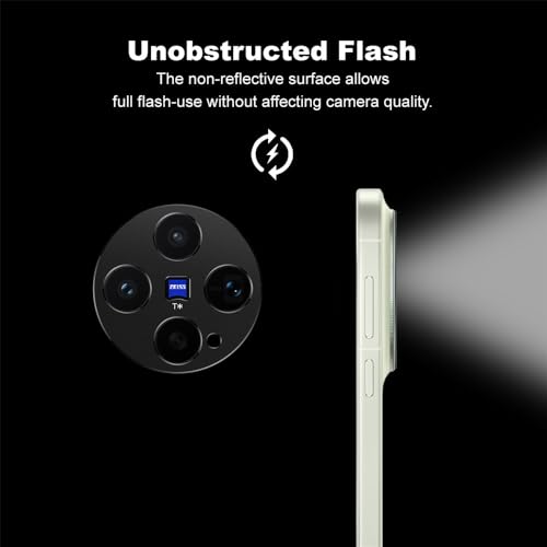 Image of 4youquality Back Camera Lens Protector Compatible with Vivo X200T (1 Pack) | 9H Tempered Glass Camera Guard | Military-Grade Protection | Ultra Clear HD | Bubble-Free Easy Installation | Case Friendly Design