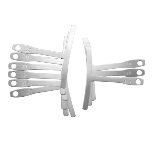 Nicear 9-piece T-ruler set Guitar repair measuring tools Rope radius gauge Suitable for measuring rope radius nut radius