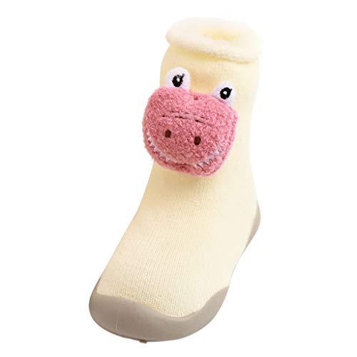 Zapatos Pequeños Recien Nacidos,Yesmile Calzados Antideslizante - Calcetines de Piso para Niños Zapatillas de Estar por Casa Zapatos con Suela de Goma para 0-3 años