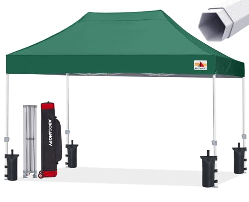 ABCCANOPY Commercial Pop Up Canopy Tent 10x15 Premium-Series, Forest Green