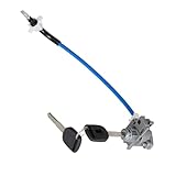 Silscvtt Left Driver Side Door Lock Cylinder with Cable with 2 Keys Replacement for Honda Accord 2008 2009 2010 2011 2012 72185-TA0-A01