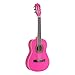 Produktbild Voggenreiter Kindergitarre 1/2 Kinder Akustikgitarre Spielzeug Instrument (18 Bünde, offene Mechaniken mit Acrylknöpfen, authentischer Klang, Linde / Pappel), pink