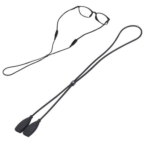 brooksnaji Cinta de cristal de silicona, gafas de silicona, correa flexible, correas ajustables para gafas | Correa duradera para gafas deportivas, gafas de sol, cordón para el cuello, soporte de pana