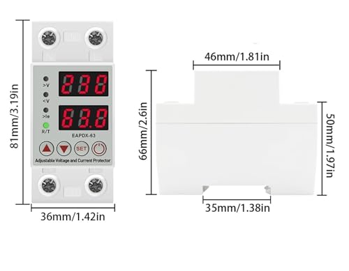Relais de protection 230V 63A double affichage EAPDX-63VAE-RGB - 2