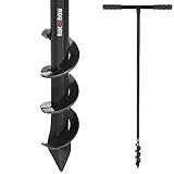 KOTARBAU® Handbohrer ⌀ 50 mm Garten Erdbohrer aus Metall 115 cm Gartenbohrer mit Kunststoff Griff Spiralbohrer Erdlochbohrer Lochbohrer Blumenzwiebelbohrer Pflanzgefäße Manueller Bohrer Handwerkzeug