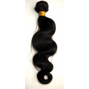 Tissage Indien Ondulé 18 pouces - Cheveux humains 100% naturels - 1 paquet de 100g - Cheveux vierges indiens non traités 1B