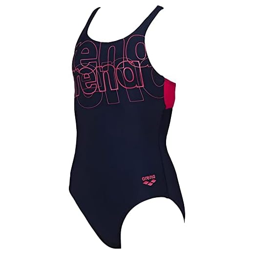 ARENA Spotlight Swim Pro Back Badeanzug Navy-Freak Rose 152