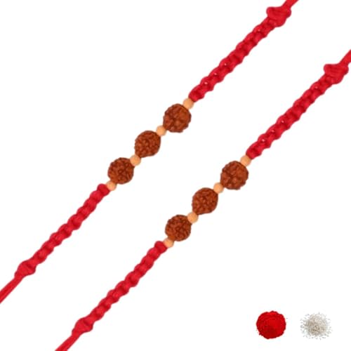 Image of I Jewels Design Rakhi With Roli Chawal & Rakshabandhan Card For Bro /Brother /Bhai