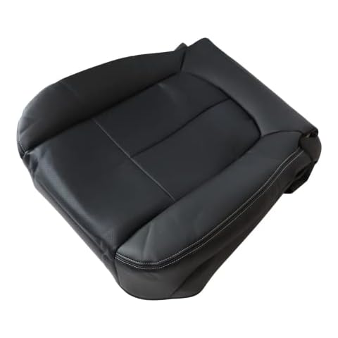 Priprilod Perforated Leather Black Passenger Side Bottom Replacement Seat Cover Compatible with Ford F150 Lariat 2009 2010 2011 2012 2013 2015 Cover
