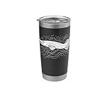Lamprea arte lineal Ichthyologe Vaso térmico de acero inoxidable de doble pared