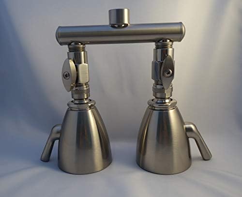 Dual Giessdorf 6 Jet Shower Heads - Brushed Nickel