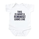 CafePress This is What A Feminist Looks Like Body Suit Cute Infant Bodysuit Baby Romper Cloud White