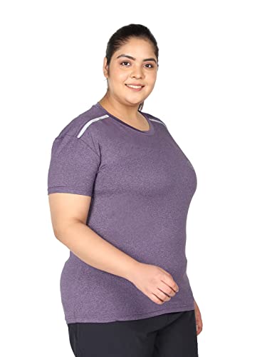 Image of CHKOKKO Women's Polyester Round Neck Regular Fit Gym Sports T-Shirt